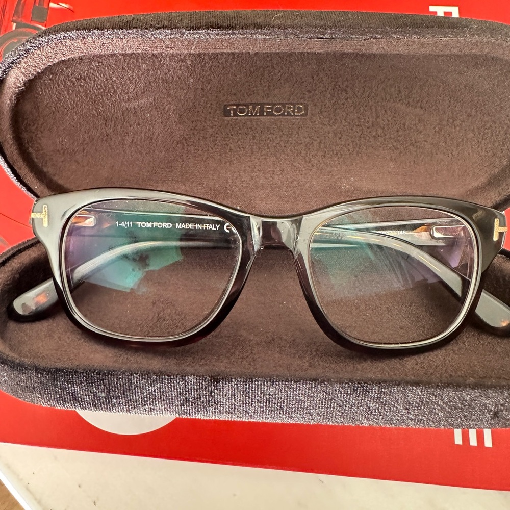 Tom Ford TF5147 eyeglasses dark tortoise brown